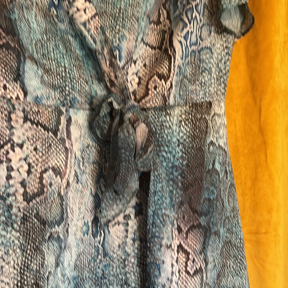 Marciano Guess Snakeskin Faux Wrap Dress EUC Medium - Picture 4 of 5
